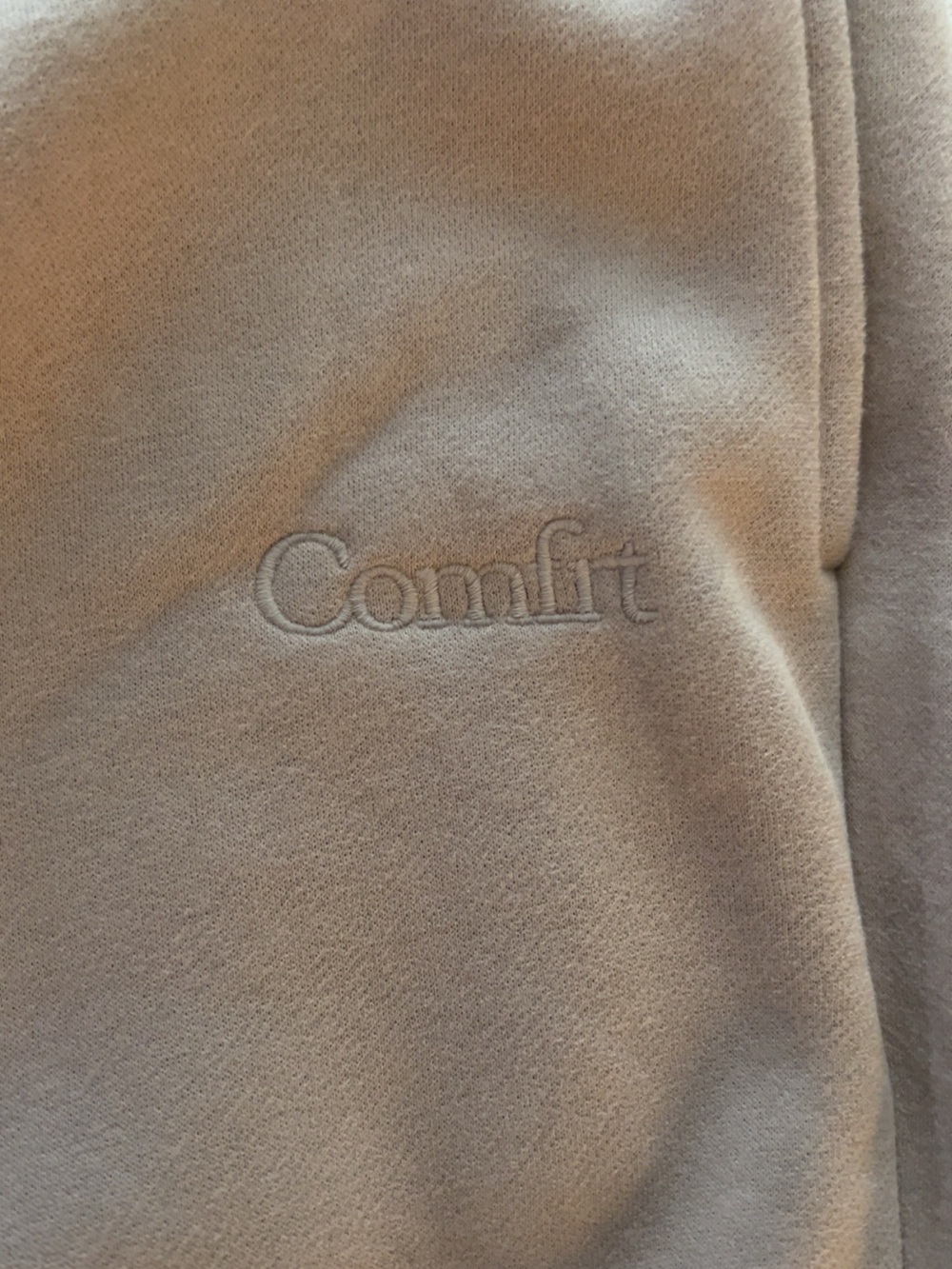Comfrt Women's Track Pants in Taupe - Soft Embroidered Logo